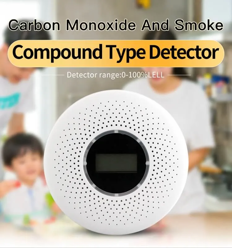 Battery Operated Smoke Co Alarm Detector Combination Smoke and Carbon Monoxide Detector