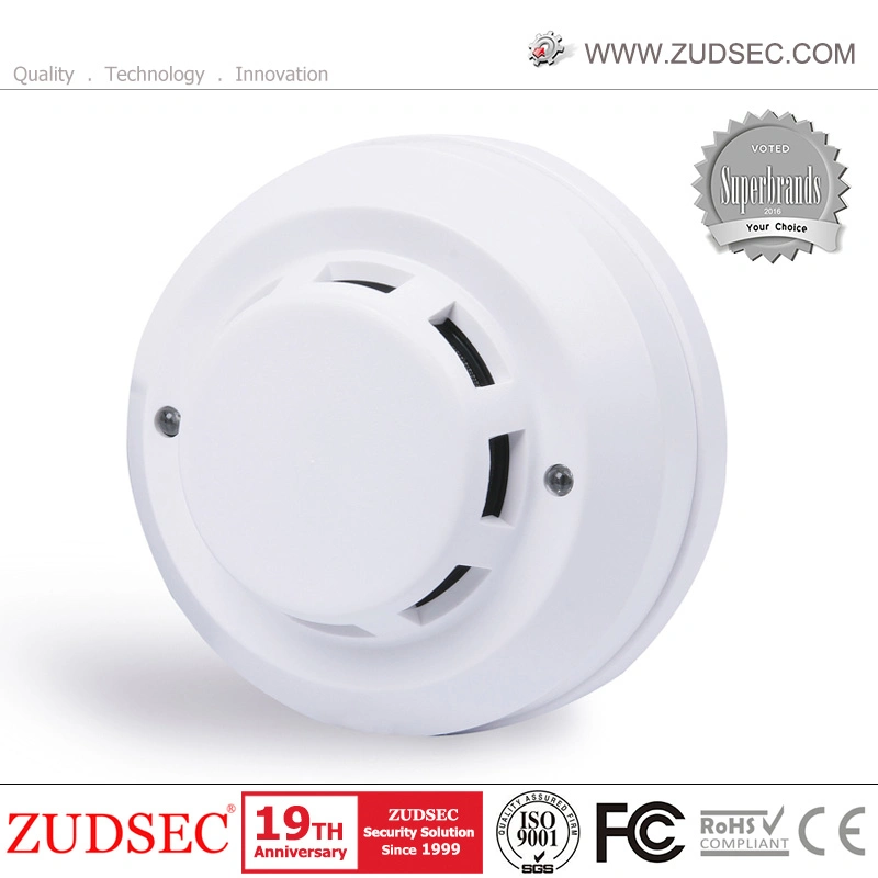 ceiling Mounted 4 Wired Network Smoke Detector Meet Ce En54-7